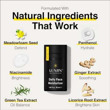 Lumin - Daily Face Moisturizer for Men - with niacinamide, Mens Face Lotion, Mens Skin Care, Ideal f...