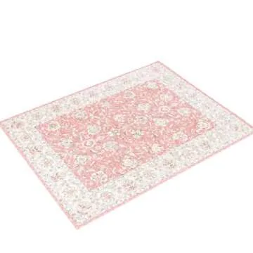 SAFAVIEH Glamour Collection Area Rug - 8' x 10', Pink & Beige, Handmade Wool, Ideal for High Traffic Areas in Living Room, Bedroom (GLM628U)
