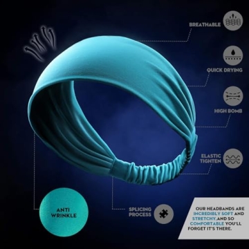 DASUTA 10 PCS Athletic Headbands for Men and Women