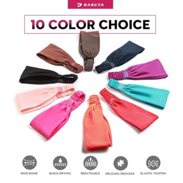 DASUTA 10 PCS Athletic Headbands for Men and Women