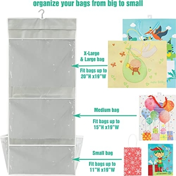 Double-Sided Gift Wrap Organizer for Efficient Storage