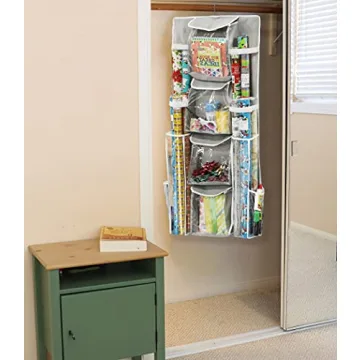 Double-Sided Gift Wrap Organizer for Efficient Storage