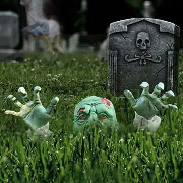 Realistic Zombie Lawn Stakes for Halloween Decor