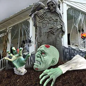 Realistic Zombie Lawn Stakes for Halloween Decor