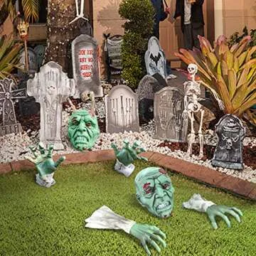 Realistic Zombie Lawn Stakes for Halloween Decor