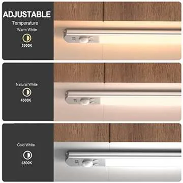 Under Cabinet Lights Motion Sensor: 66-Led Closet Light Wireless Magnetic Counter for Kitchen 1000mAh USB Rechargeable Led Wardrobe Stairs Hallway Indoor 9.0 inch 2Pcs
