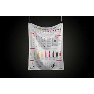 Wine Folly Microfiber Wine Glass Polishing Cloth Variety Pack Bundle - Large Size (21" x 28")