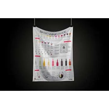 Wine Folly Microfiber Wine Glass Polishing Cloth Variety Pack Bundle - Large Size (21" x 28")