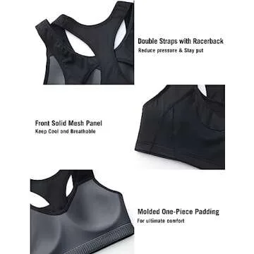High Support SYROKAN Sports Bras for Women - No Bounce