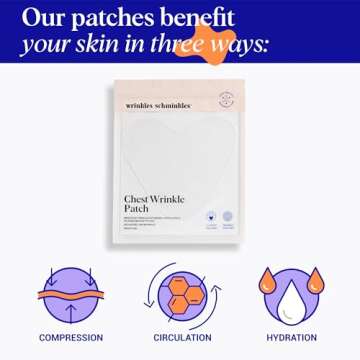 Wrinkles Schminkles Chest Wrinkle Patch - Reusable Silicone Smoothing Pads for Cleavage & Body, Redu...