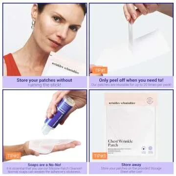 Wrinkles Schminkles Chest Wrinkle Patch 1 Pack Reusable Silicone