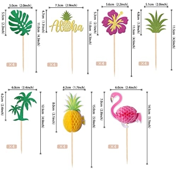 Tropical Cupcake Toppers for Summer Celebrations