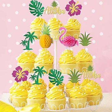 Tropical Cupcake Toppers for Summer Celebrations