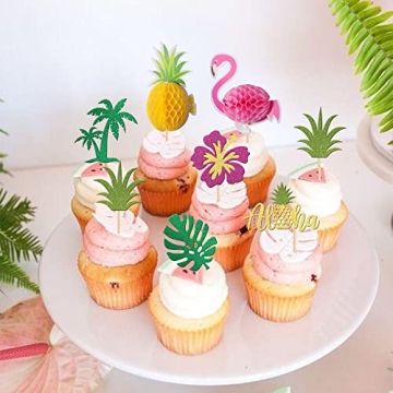 Tropical Cupcake Toppers for Summer Celebrations