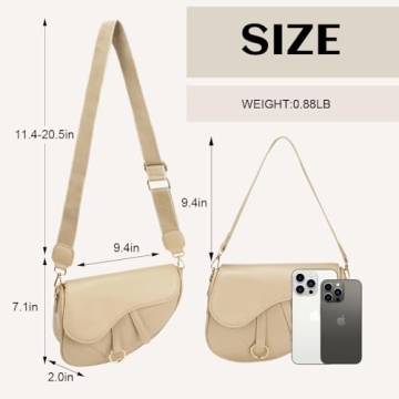 Trendy JBB Women Saddle Shoulder Bag - Chic Crossbody Purse