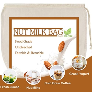 6 PCS 12"x12" Nut Milk Bags for Diverse Straining Needs
