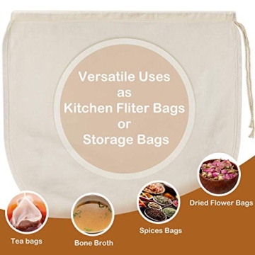 6 PCS 12"x12" Nut Milk Bags for Diverse Straining Needs