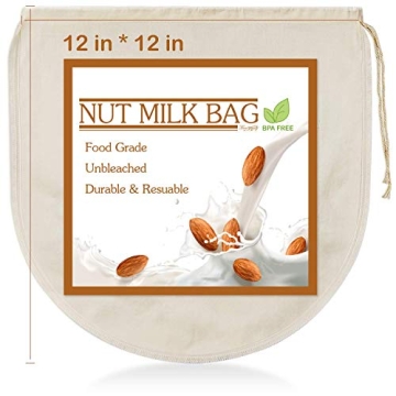 6 PCS 12"x12" Nut Milk Bags for Diverse Straining Needs