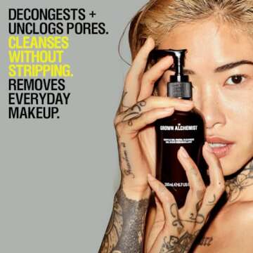 Grown Alchemist Gentle Gel Facial Cleanser (200ml) with Bergamot and Rosebud. Hydrating Exfoliating ...