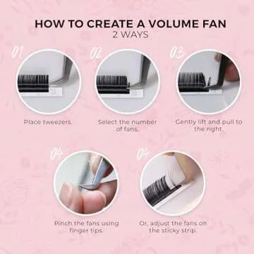 LLBA Super Mink Eyelashes Extensions - Multi Selections from 0.03 to 0.2, C CC D Curl, 7-15 mm Length Mixed Tray Silk Eyelashes, Individual Eyelash Extensions (0.03 D, 7-15mm)