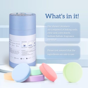 TranquilBliss 6 Count Scented Shower Steamers for Relaxation