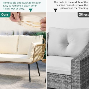 YITAHOME Love Seat Patio Sofa for Outdoor Comfort