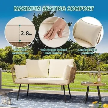 YITAHOME Love Seat Patio Sofa for Outdoor Comfort