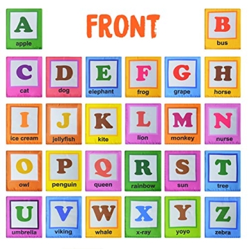 AUVCAS Soft Baby Alphabet Cards for Learning