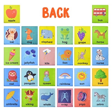 AUVCAS Soft Baby Alphabet Cards for Learning