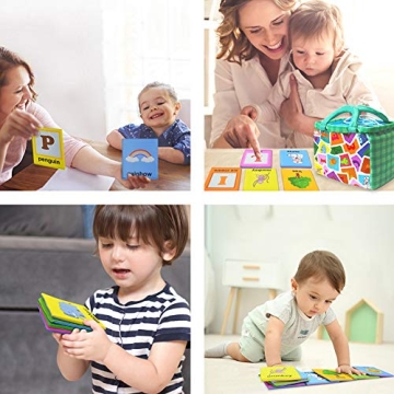 AUVCAS Soft Baby Alphabet Cards for Learning