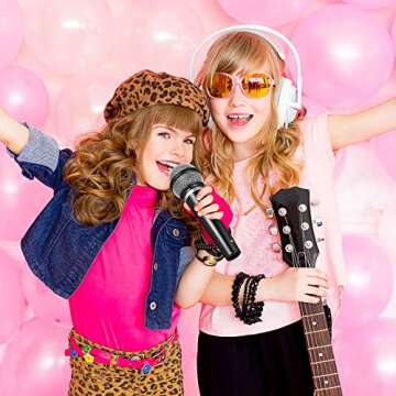 NUOBESTY Kids Microphone Pretend Microphone Toy Plastic Microphone Fake Microphone Prop for Birthday...