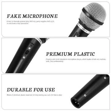 NUOBESTY Kids Microphone - Realistic Pretend Play Toy