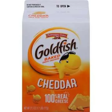 Goldfish Cheddar Cheese Crackers 27.3 oz Pack of 4