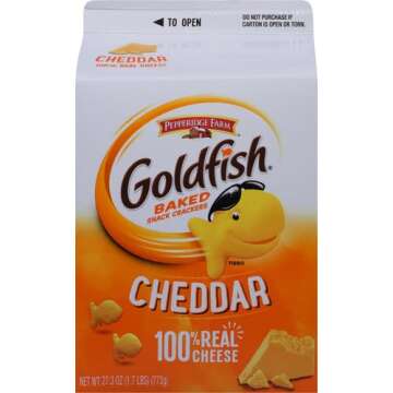 Goldfish Cheddar Cheese Crackers 27.3 oz Pack of 4