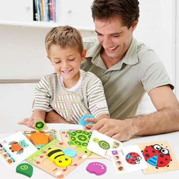 Bright and Safe Wooden Jigsaw Puzzles for Toddlers