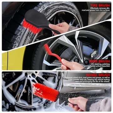 MIANYINGR 35Pcs Car Detailing Kit with Brush Set