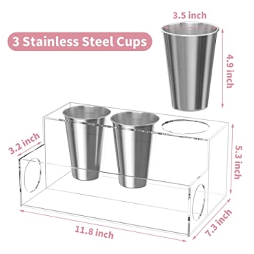 NIUBEE Hair Tool Organizer, Clear Acrylic Hair Dryer and Styling Organizer, Bathroom Countertop Blow Dryer Holder, Vanity Caddy Storage Stand for Accessories, Makeup, Toiletries