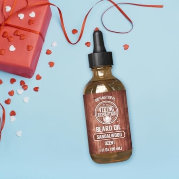 Viking Revolution Sandalwood Beard Oil for Men - 1 Pack - Natural Care