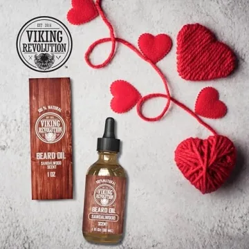Viking Revolution Sandalwood Beard Oil for Men - 1 Pack - Natural Care