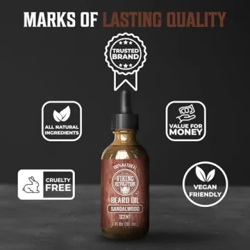 Viking Revolution Sandalwood Beard Oil for Men - 1 Pack - Natural Care