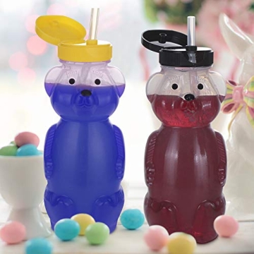 Honey Bear Straw Cups - 2 Pack with Straws & Tools - BPA Free