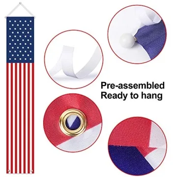 4th of July Outdoor Hanging American Flag Banners