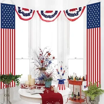 4th of July Outdoor Hanging American Flag Banners