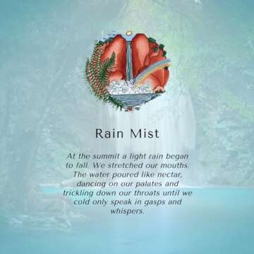 AIRS Aromatics Rain Mist Quick Twist-Up Perfume Spray - Luxury Fragrance Mist + 2 Travel Size Perfume Samples for Women and Men, Ideal for Gifting, 0.5 oz, 15ml