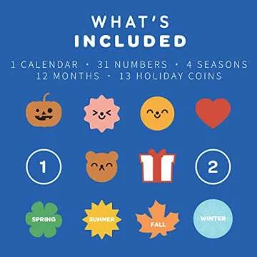 Blue Ginkgo Wooden Kids Calendar – Perpetual Montessori Learning Calendar to Learn Seasons, Months, and Days of the Week (15.5 x 12.5 Inches)