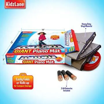 Musical Piano Mat for Kids with 10 Sounds & Dance Fun