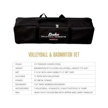 Baden Volleyball Badminton Combo Set for Endless Fun