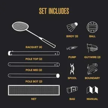 Baden Volleyball Badminton Combo Set for Endless Fun