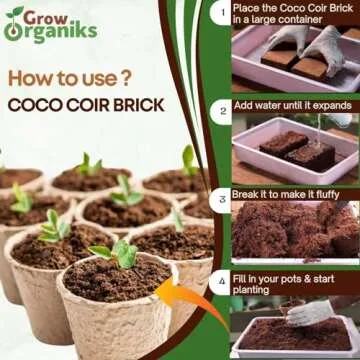 Premium 100% Organic Coco Coir Bricks for Better Gardening