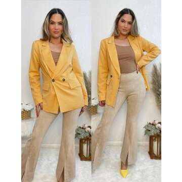 luvamia Blazer Jackets for Women Work Casual Office Long Sleeve Fashion Dressy Business Outfits